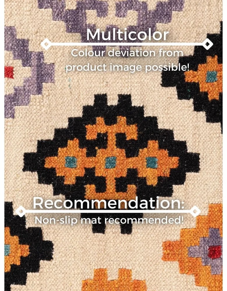 Červený obojstranný ručne tkaný vlnený behúň 60x190 cm Kamal Kian – Nouristan