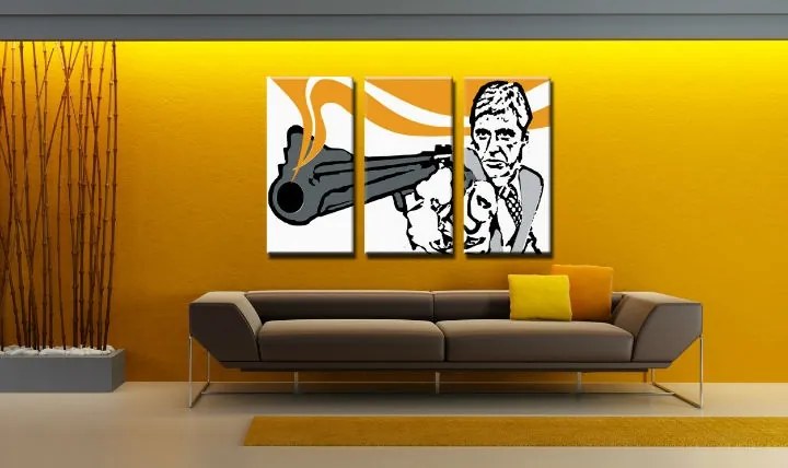 Ručne maľovaný POP Art obraz AL PACINO 3 dielny  al7