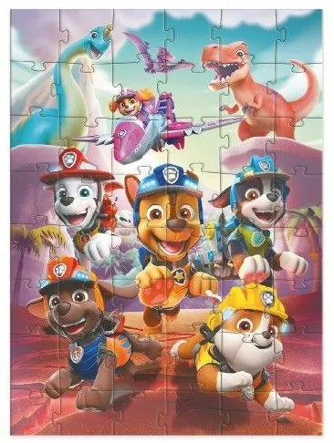 Puzzle Tlapková patrola/Paw Patrol Záchrana dinosaurov 32x23cm 48 dielikov