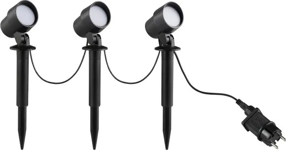 Brilliant - Sada 3x LED vonkajších svietidiel KAMARA LED/8,5W/230V IP44, čierna