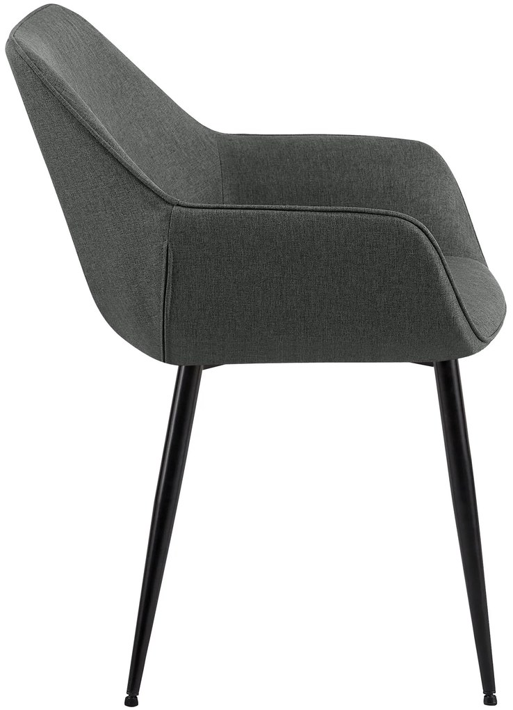 Jedálenská stolička Luena látka - tmavosivá