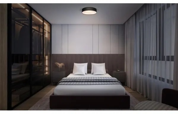 Osram - Stropné svietidlo ORBIS PARIS 2xE27/25W/230V pr. 40 cm čierna