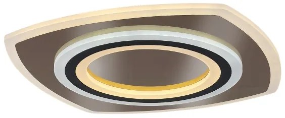 Rabalux 71317-LED Stmievané stropné svietidlo TANELI 60W/230V 3000/4000/6000K chróm/čierna s diaľkovým ovládačom