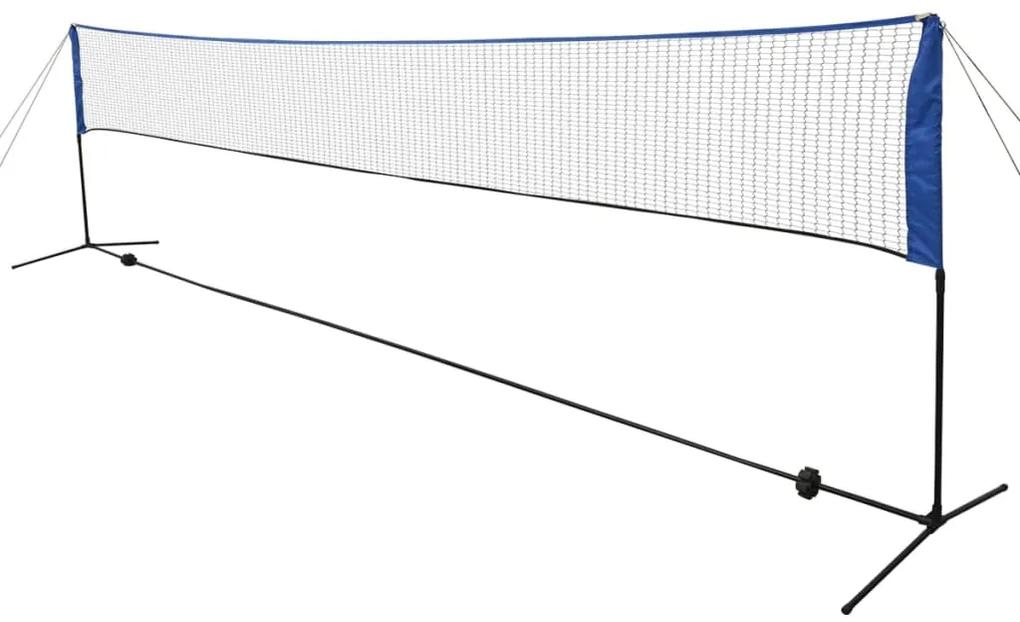 vidaXL Bedmintonová sieť s košíkmi 600x155 cm