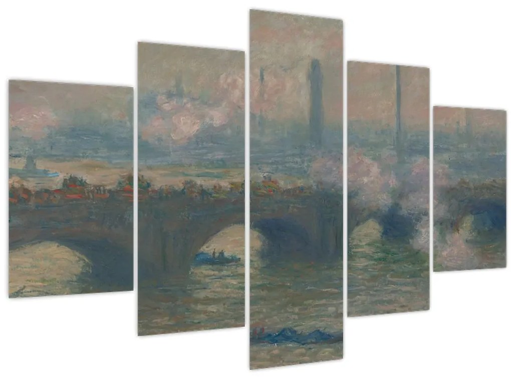 Obraz - Claude Monet, Waterloo Bridge, Gray Day, reprodukcia (150x105 cm)