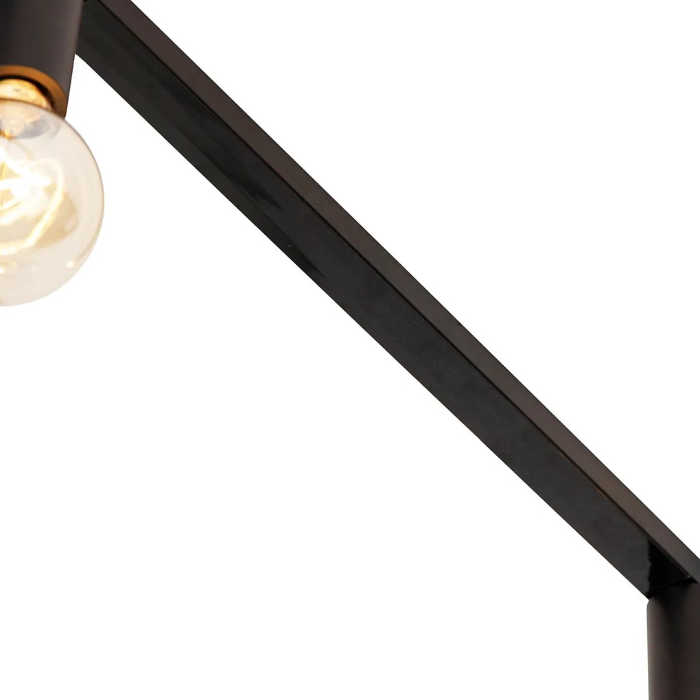 Moderný 1-fázový koľajnicový systém 5-svetlo vrátane E27 objímky čierny - Jeana