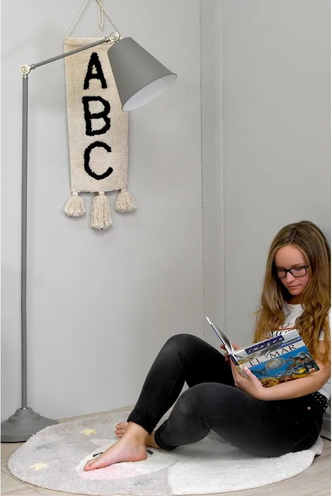 Prateľný ručne tkaný bavlnený detský koberec ø100 cm Believe in Yourself – Lorena Canals