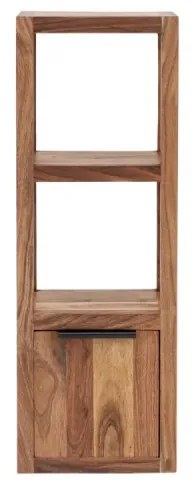 furniture-nabytek.cz - Masívna kúpeľňová závesná skrinka Sydney z akácie, lakovaná, hnedá – 31×25×90 cm