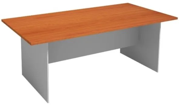 Rokovací stôl PRIMO 2000 x 1000 mm, hranatý, sivá / čerešňa