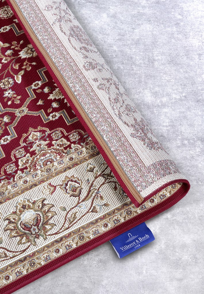 Kusový koberec Villeroy & Boch 106057 Red, Cream – na von aj na doma, 120x180, červená, chodba / predsieň, Villeroy & Boch