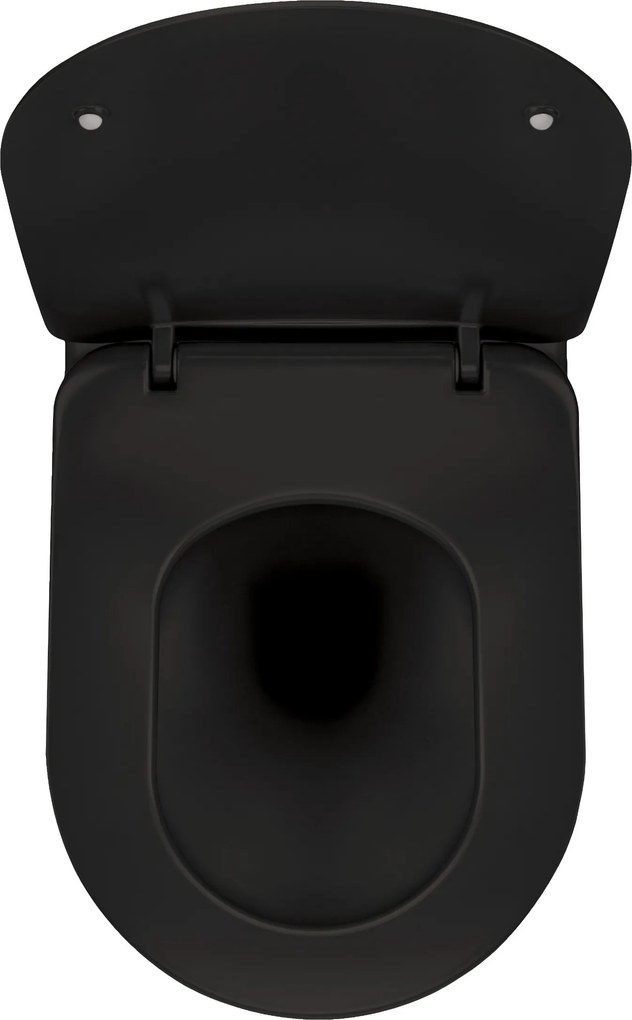 Deante Závesný WC komplet bez príruby Peonia - CDEDNZPW, vrátane SoftClose sedadla, čierna