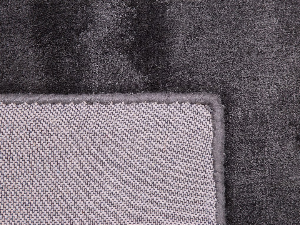 Viskózový koberec 160 x 230 cm tmavosivý GESI II Beliani