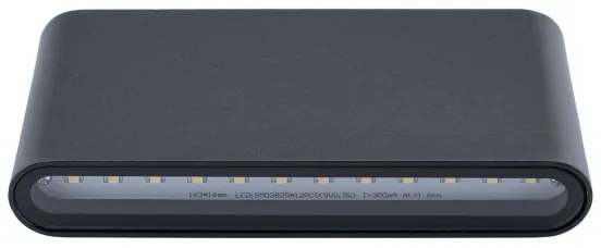 LED Vonkajšie nástenné svietidlo FLOW 2xLED/6W/230V IP54 čierna