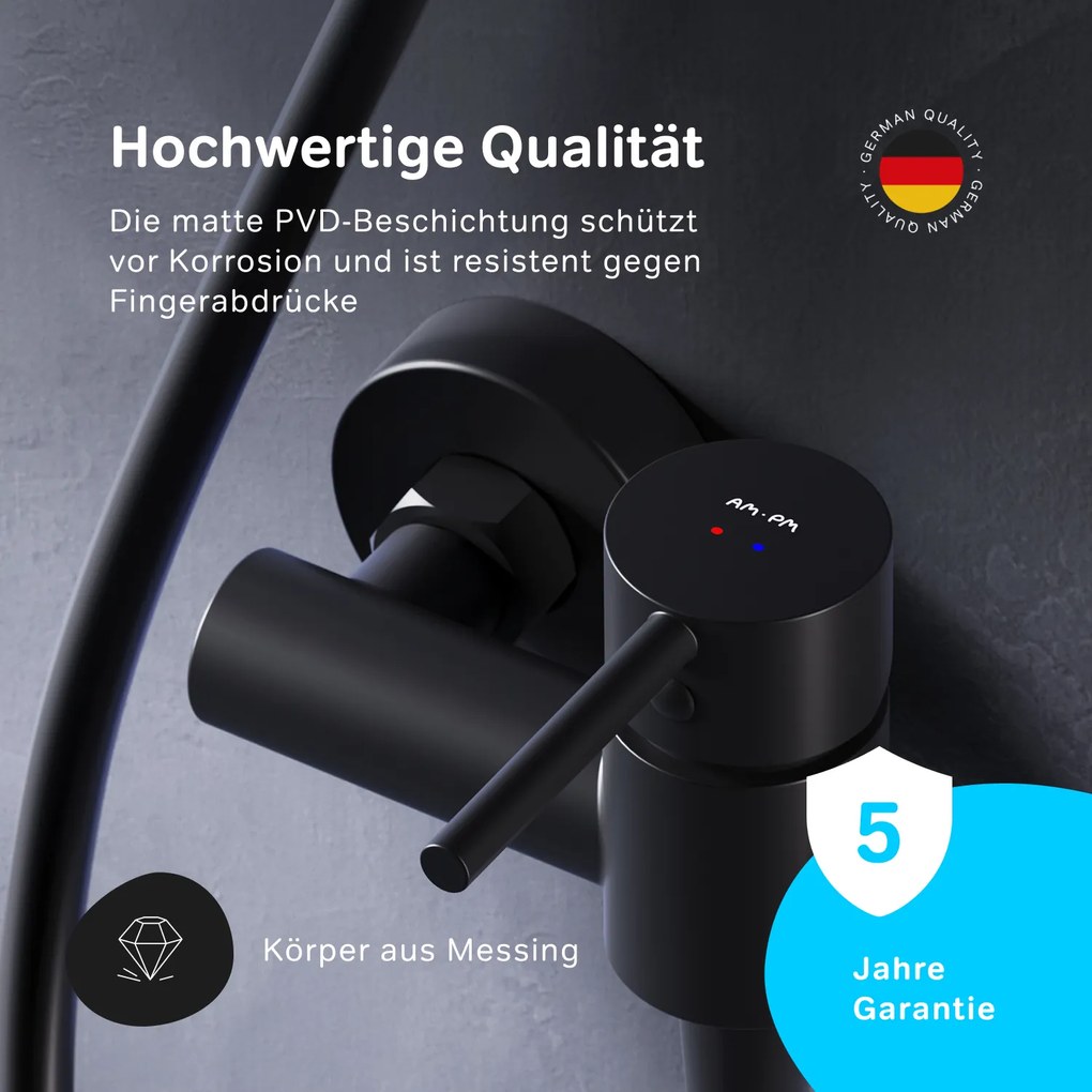 Sprchová batéria AM.PM Spike FPA20022 jednopáková, čierna