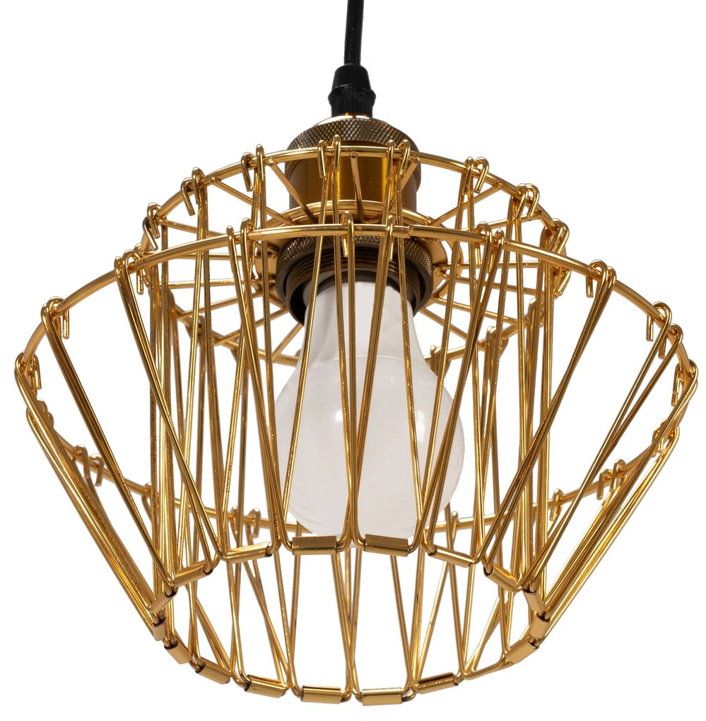 Toolight - Závesné svietidlo E27 60W APP942-1CP Set 36cm, retro zlatá, OSW-07005