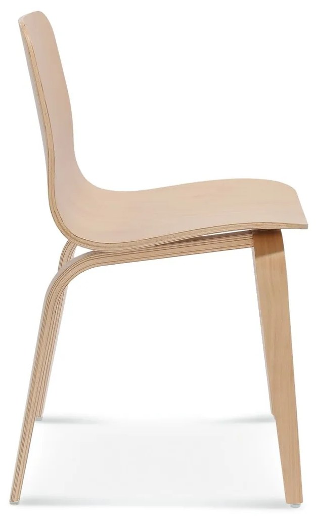 FAMEG Hips - A-1802 - jedálenská stolička Farba dreva: dub premium, Čalúnenie: koža L1