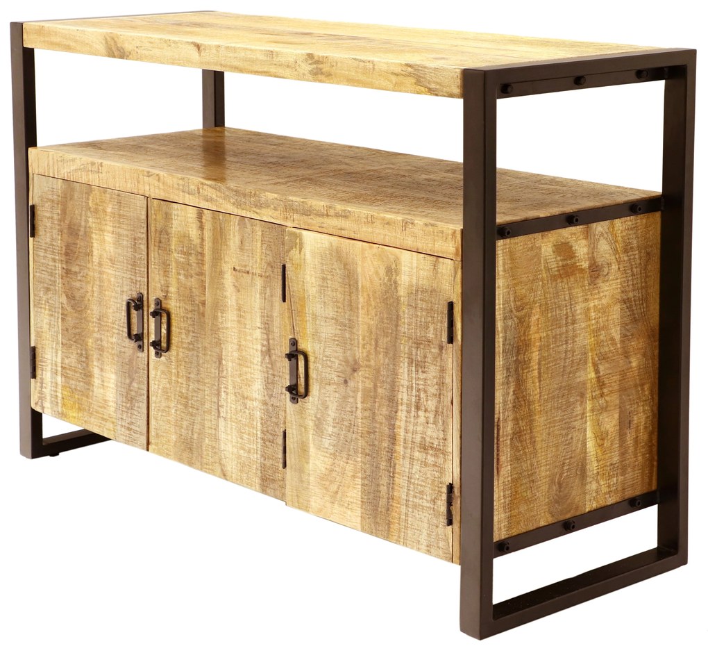 furniture-nabytek.cz - Rustikálna komoda z mangového dreva 140x90x45