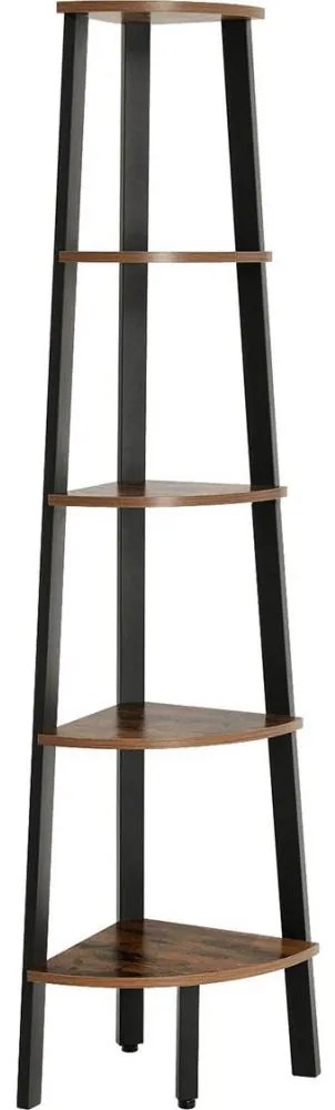 Knižnica NAVARO hnedá/čierna