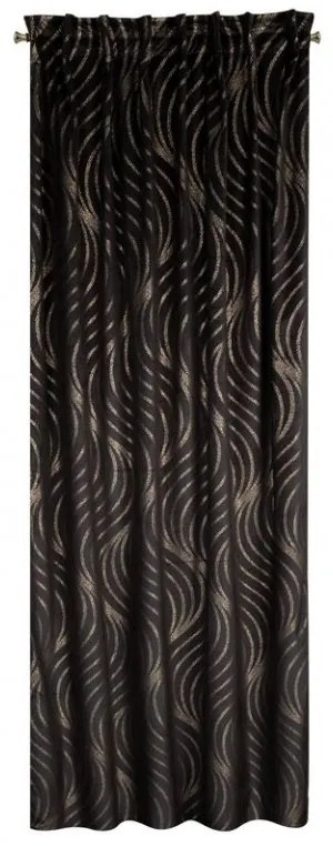 DECOREUM zamatový záves s potlačou šampanského 140 cm x 250 cm čierna 100 % polyester Rozmer varianty: 140 cm x 270 cm, Farba varianty: čierna 105442