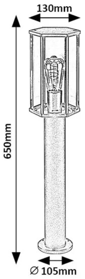 Rabalux 7240 - Vonkajšia lampa DUBROVNIK 1xE27/40W/230V IP44