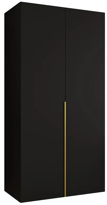 Skriňa Alicante I 100 čierna/zlatá