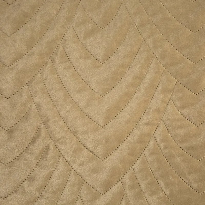 Dekorstudio Zamatový prehoz na posteľ LUIZ 6 v béžovej farbe Rozmer prehozu (šírka x dĺžka): 220x240cm