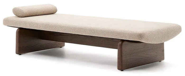 Béžová/v tmavoprírodnej farbe ženilková leňoška (variabilný roh) Topaz – Kave Home