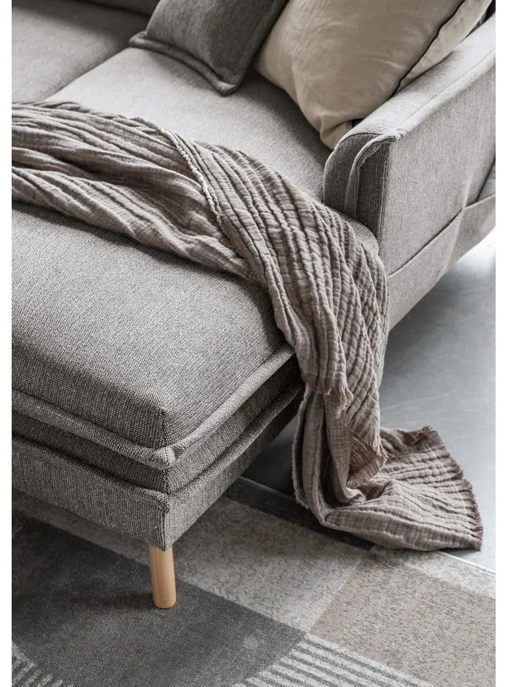 Sivá rozkladacia rohová pohovka (ľavý roh/do tvaru "U") Charming Charlie – Miuform