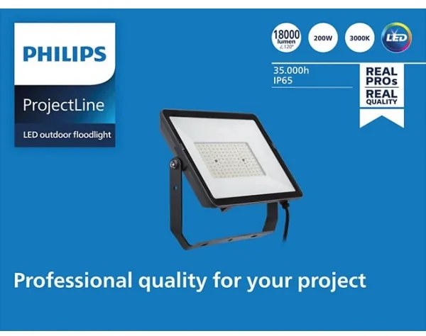 Philips - LED Vonkajší reflektor PROJECTLINE LED/200W/230V IP65 3000K
