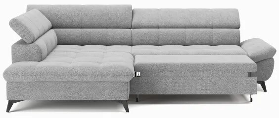 Rozkladacia rohová sedacia súprava do L MARANO ľavá sivá