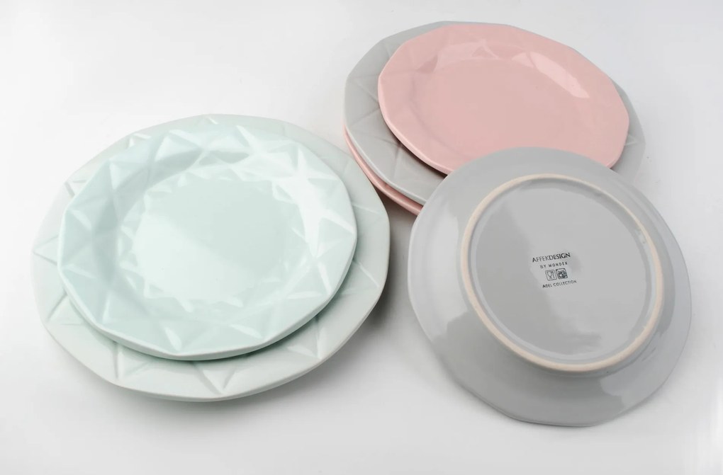 Porcelánový tanier Adel, (fi) 24 cm, mentolová