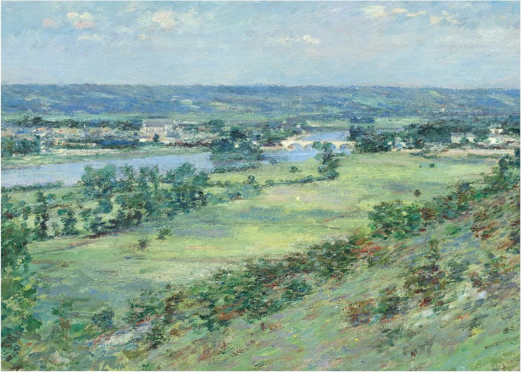 Obraz - Theodore Robinson, The Valley of the Seine, From the Hills of Giverny, reprodukcia (70x50 cm)