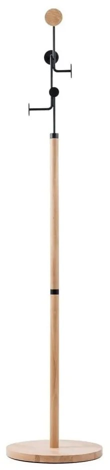 Stojací vešiak z masívneho dubového dreva s čiernym detailom Gazzda Hook