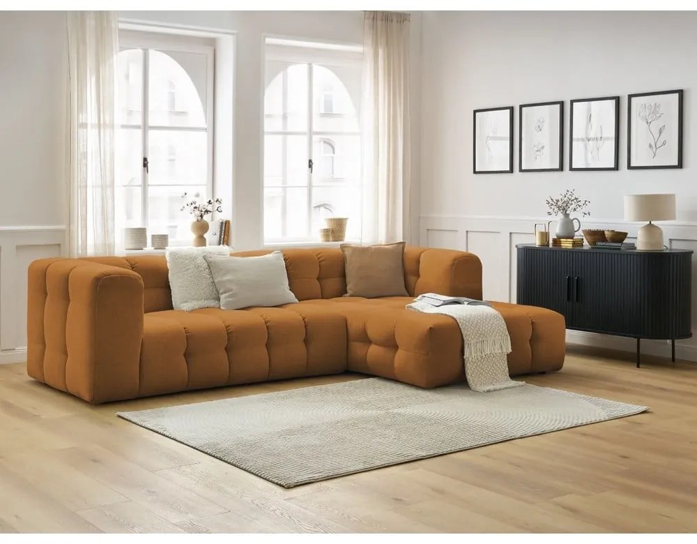 Okrovožltá rohová pohovka (pravý roh) Cloud – Bobochic Paris