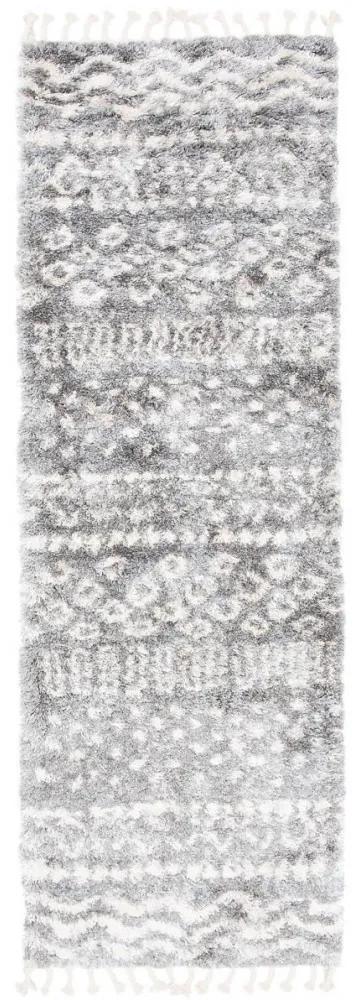 Kusový koberec shaggy Alsea tmavo sivý 2 atyp 70x250cm