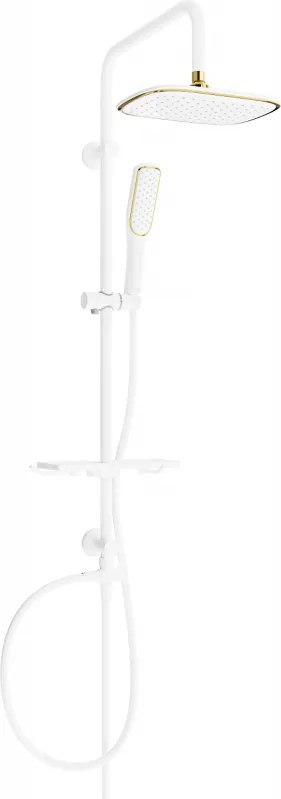 Mexen T49 sprchový stĺp, biely/zlatý - 798494993-25