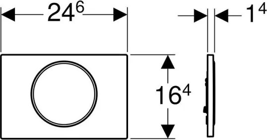 Geberit 115.758.KK.5 - Splachovacie tlačidlo Sigma10 24,6x16,4 cm biela/zlatá