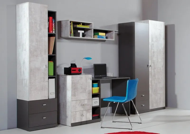 Písací stôl Tablo, šedá/enigma