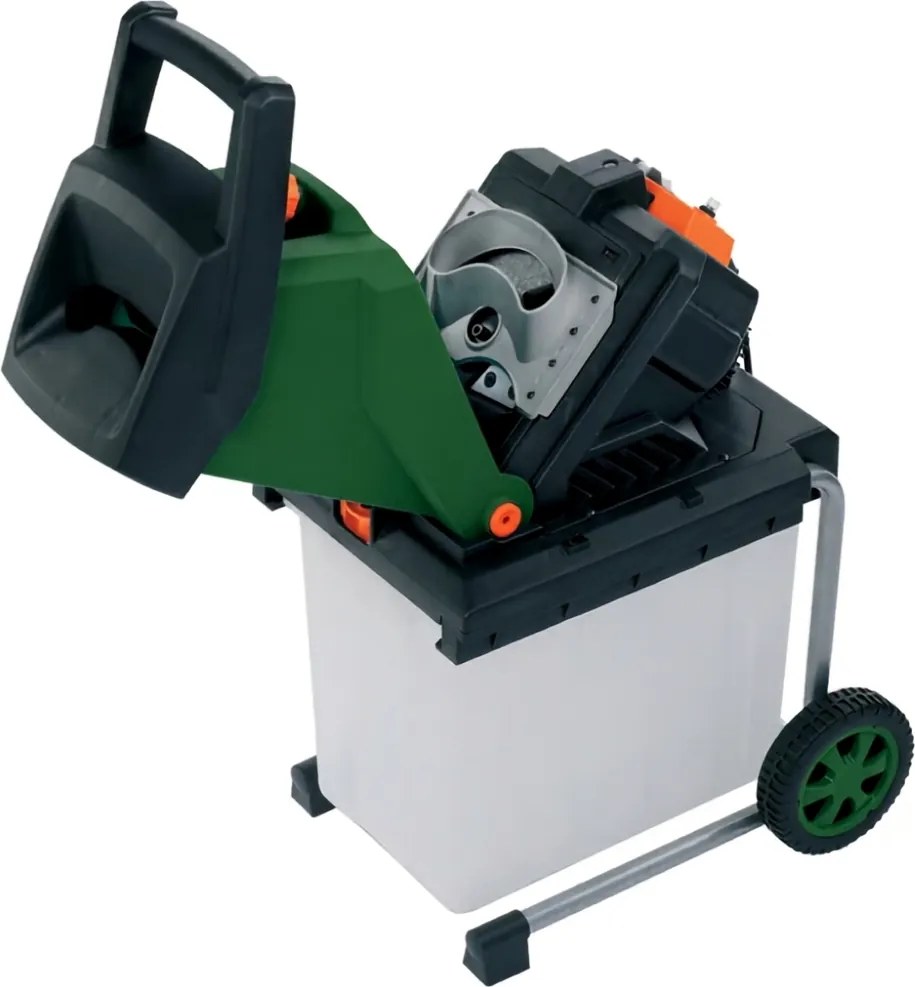 Záhradný štiepkovač/drvič CHIP s 50l zbernou nádobou, 3100W čierna/zelená Gardebruk