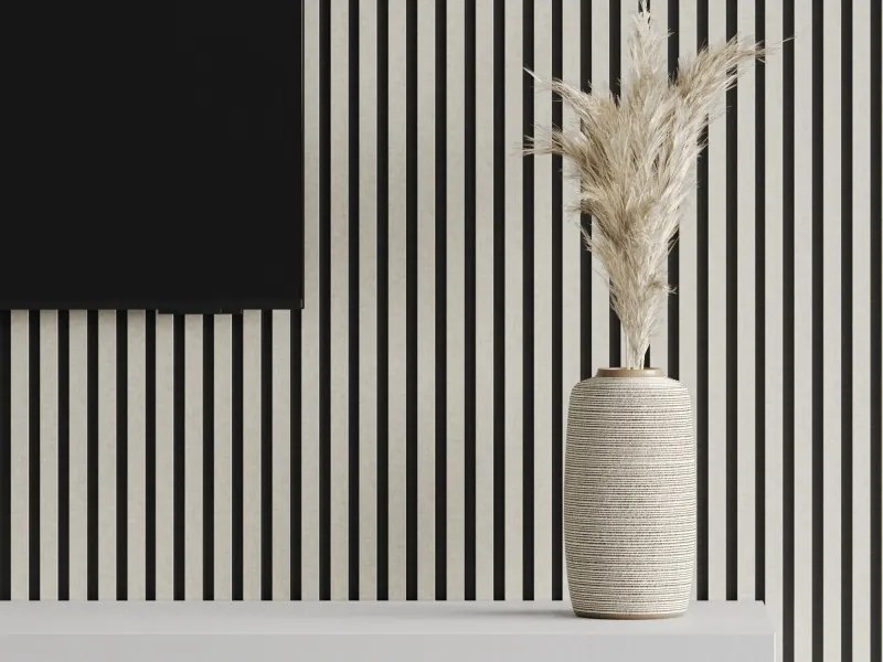Mexen Lam-F, akustické stenové lamely 275 × 31,5 cm, filc 6 mm, ľan sivý, S105-275317-2812-068