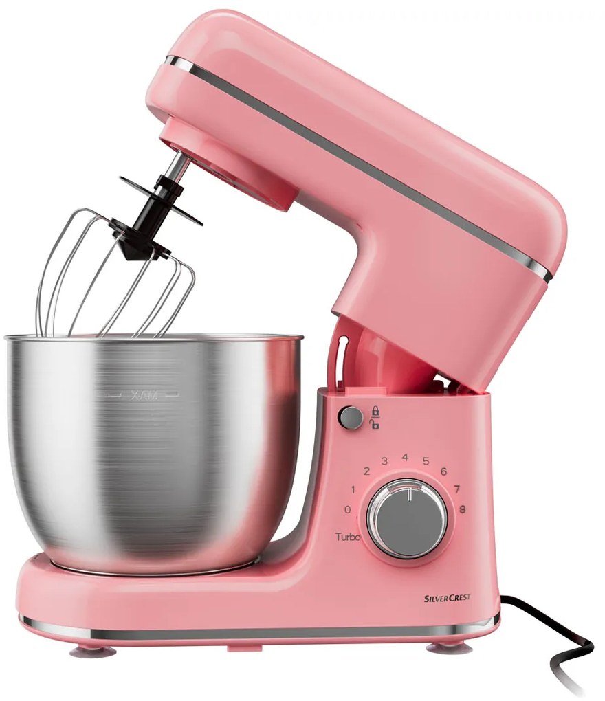 SILVERCREST® KITCHEN TOOLS Kuchynský robot SKM 600 B2, ružový (100333105)