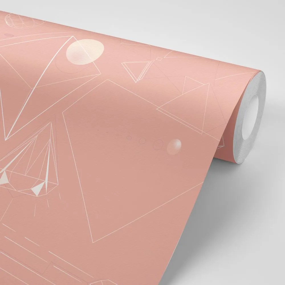 Samolepiaca tapeta ružové geometrické vzory