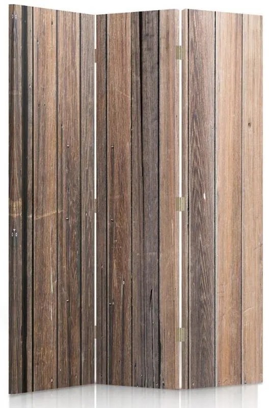 Gario Paraván Dosky v hnedej farbe Rozmery: 110 x 170 cm, Prevedenie: Klasický paraván