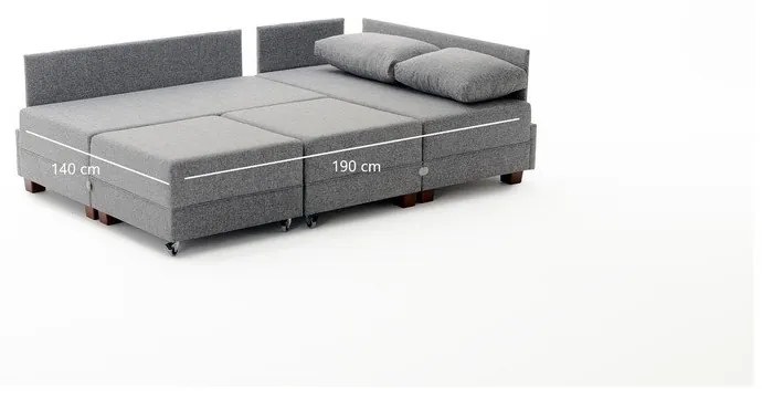 Antracitovosivá rohová pohovka (ľavý roh) Fly – Balcab Home