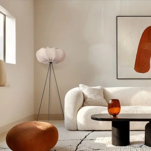 Stojacia lampa CAFEE 1xE27/40W/230V béžová/čierna