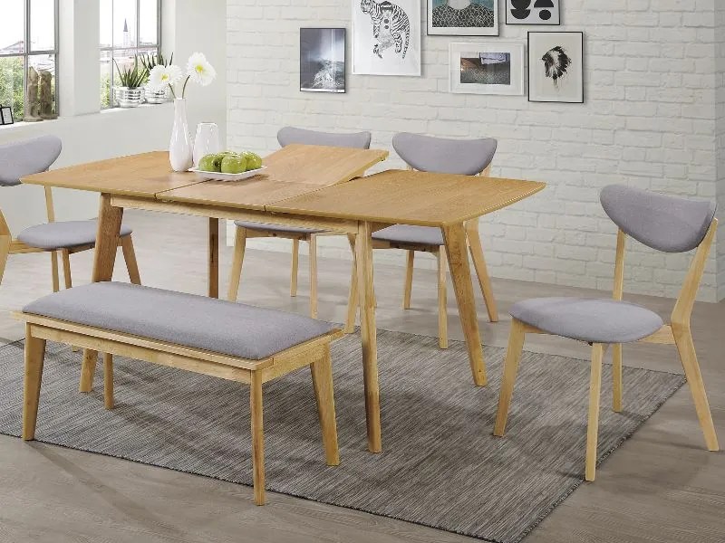 Jedálenský stôl s doskou v dekore dub BRANDO 120(160)x80, rozkladací