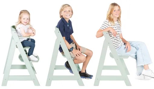 roba Detská drevená vysoká jedálenská stolička Sit Up (mentolová/flex)  (100306933)