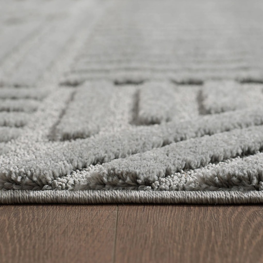 Ayyildiz, Kusový koberec Art 1121 Silver kruh, 160x160 (priemer) kruh, šedá, obývacia izba