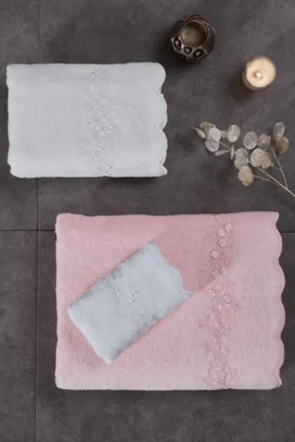 Soft Cotton Darčekové balenie uterákov a osušiek SILVIA Ružová