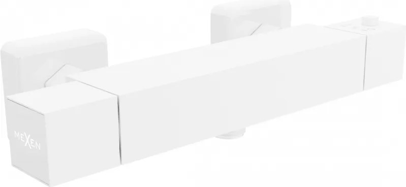 Mexen Cube termostatická sprchová batéria, biela - 77200-20